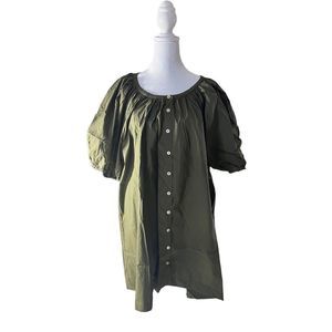 Tuckernuck Women's Olive Green Pomander Place Cassia Mini Dress Size Large NWT